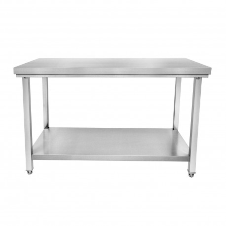 Table de travail inox à monter avec sous-tablette