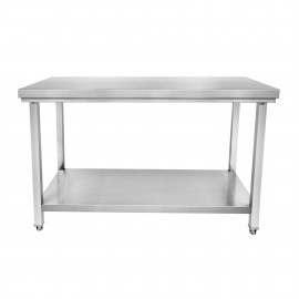 Table de travail inox à monter avec sous-tablette